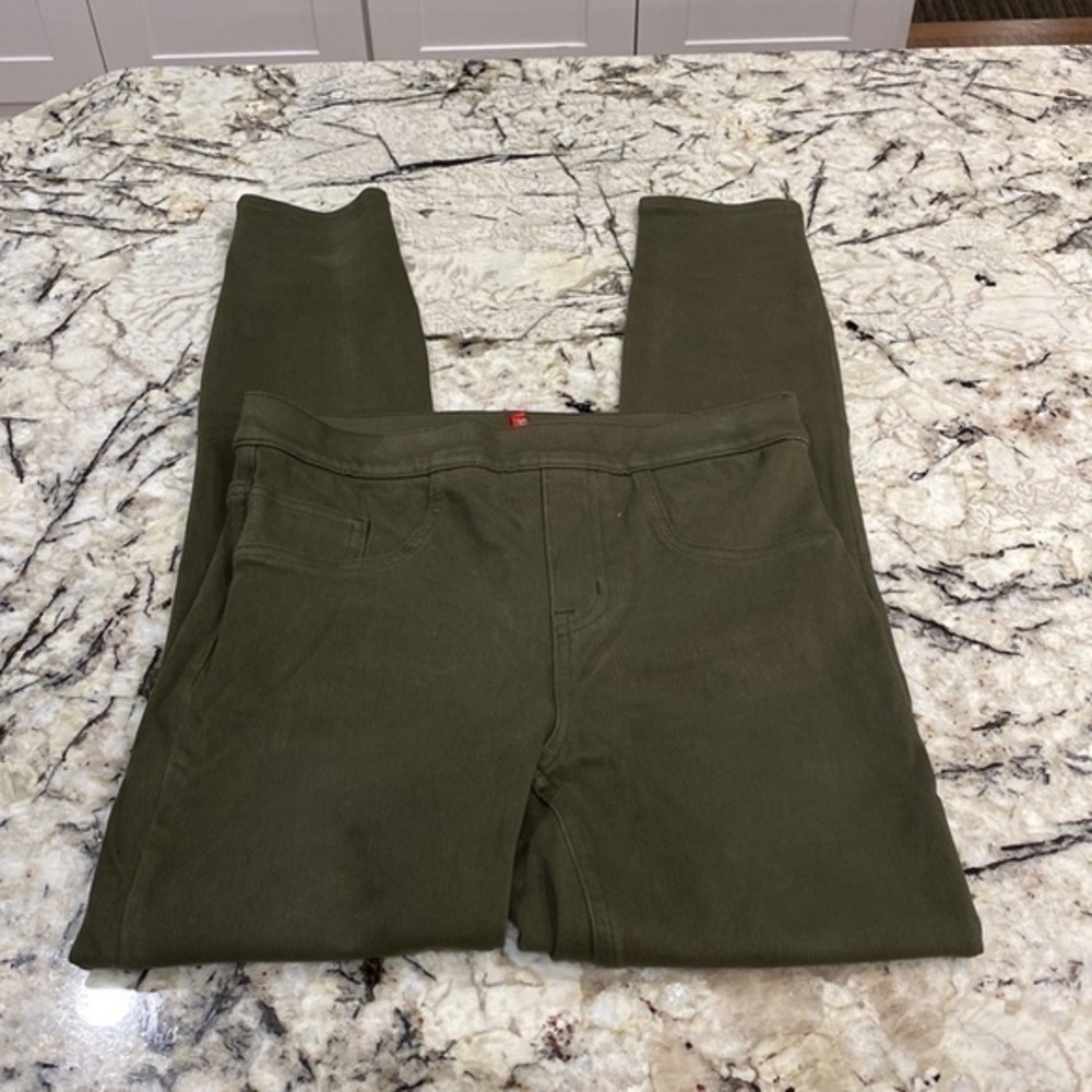 Spanx Jean-ish Ankle High-rise Leggings in Olive Green Size small